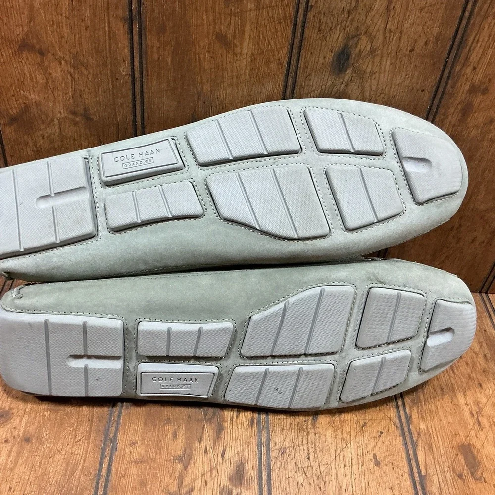 Cole Haan Wyatt Bit Tea Leaf Green NubuckDriver Shoes Penny Loafers Men's 12 M